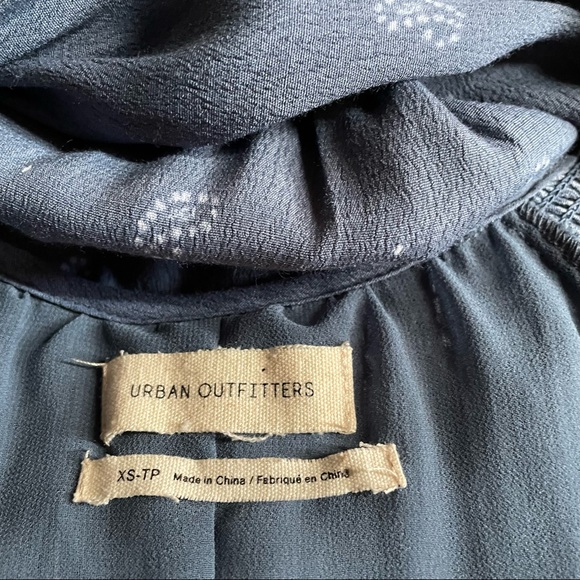 Urban Outfitters Tiered Blue Boho Peasant Long Sleeve Midi Dress Size XS - Picture 6 of 9